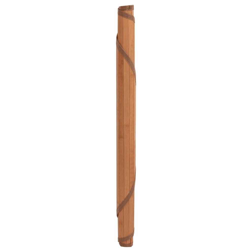 Teppich Rund Braun 100 cm Bambus