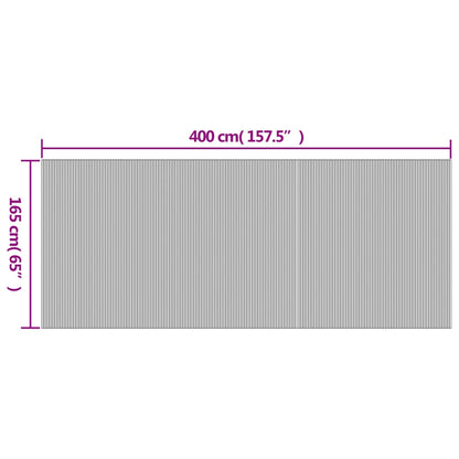 Skærm Brun 165x400 cm Bambus