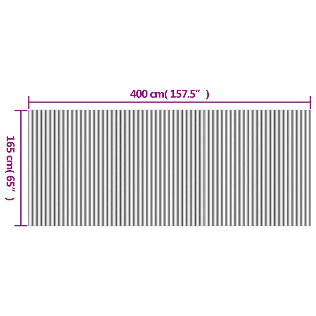 Paravent Hell Natur 165x400 cm Bambus