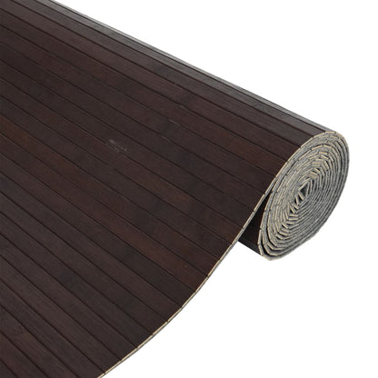 Paravent Dunkelbraun 165x400 cm Bambus