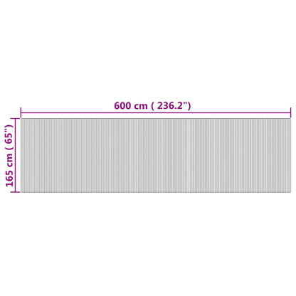 Paravent Natur 165x600 cm Bambus