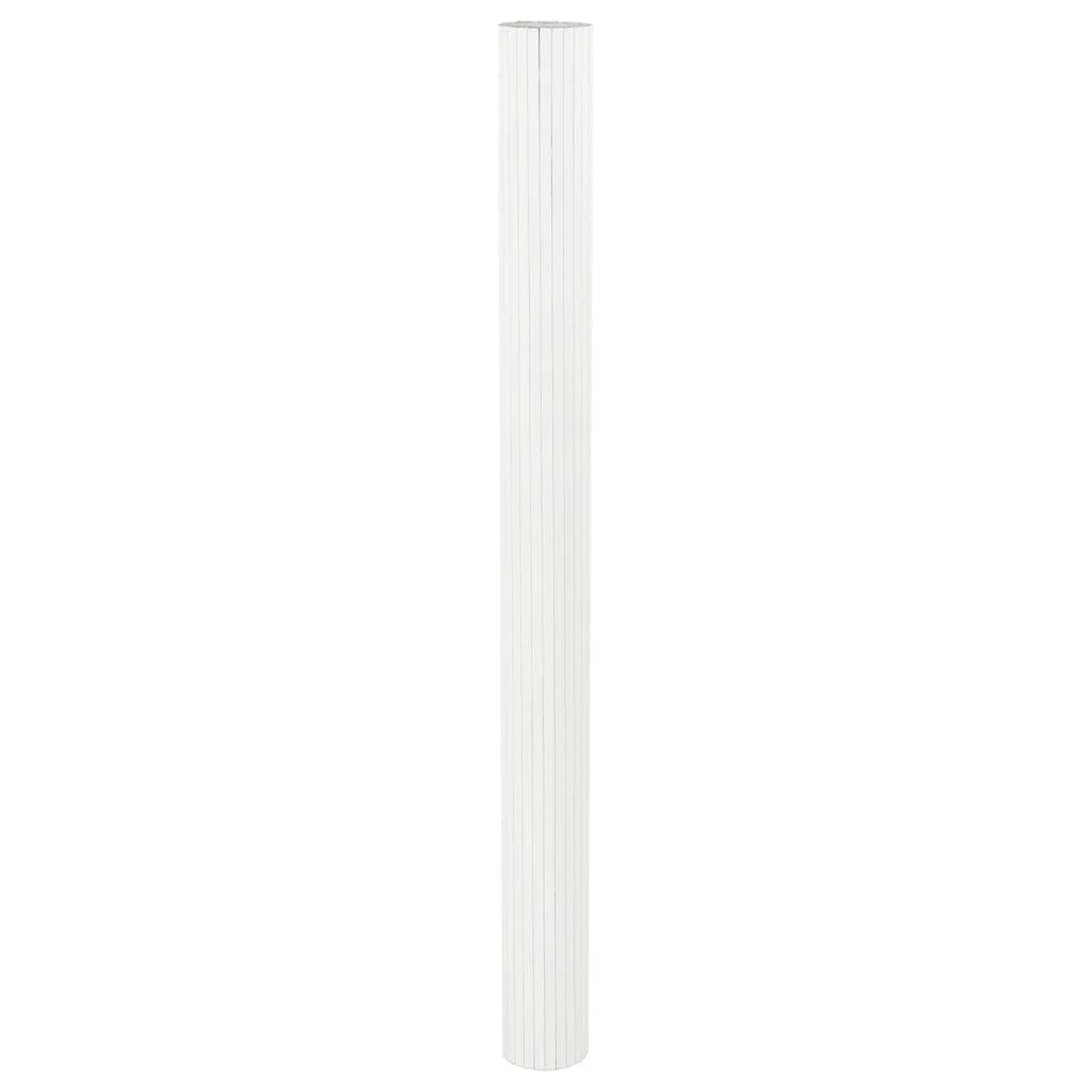 Paravent Weiß 165x600 cm Bambus