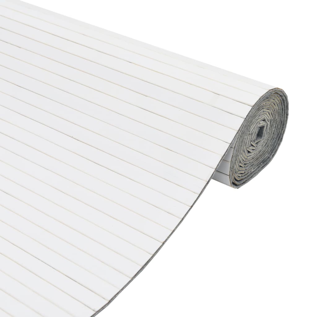 Paravent Weiß 165x800 cm Bambus