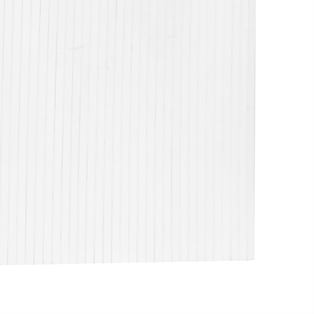 Paravent Weiß 165x800 cm Bambus