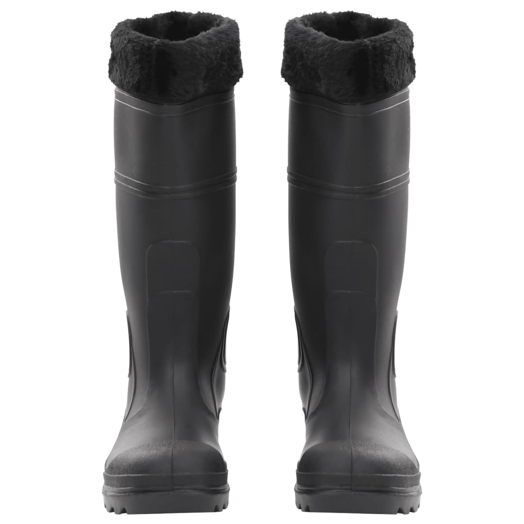 Gummistiefel mit Herausnehmbarem Innenfutter Schwarz Gr. 39 PVC