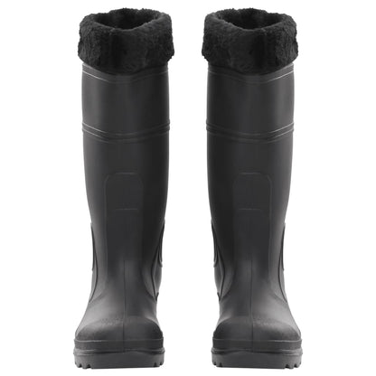 Gummistiefel mit Herausnehmbarem Innenfutter Schwarz Gr. 39 PVC