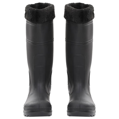 Gummistiefel mit Herausnehmbarem Innenfutter Schwarz Gr. 40 PVC