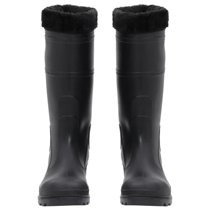 Gummistiefel mit Herausnehmbarem Innenfutter Schwarz Gr. 41 PVC