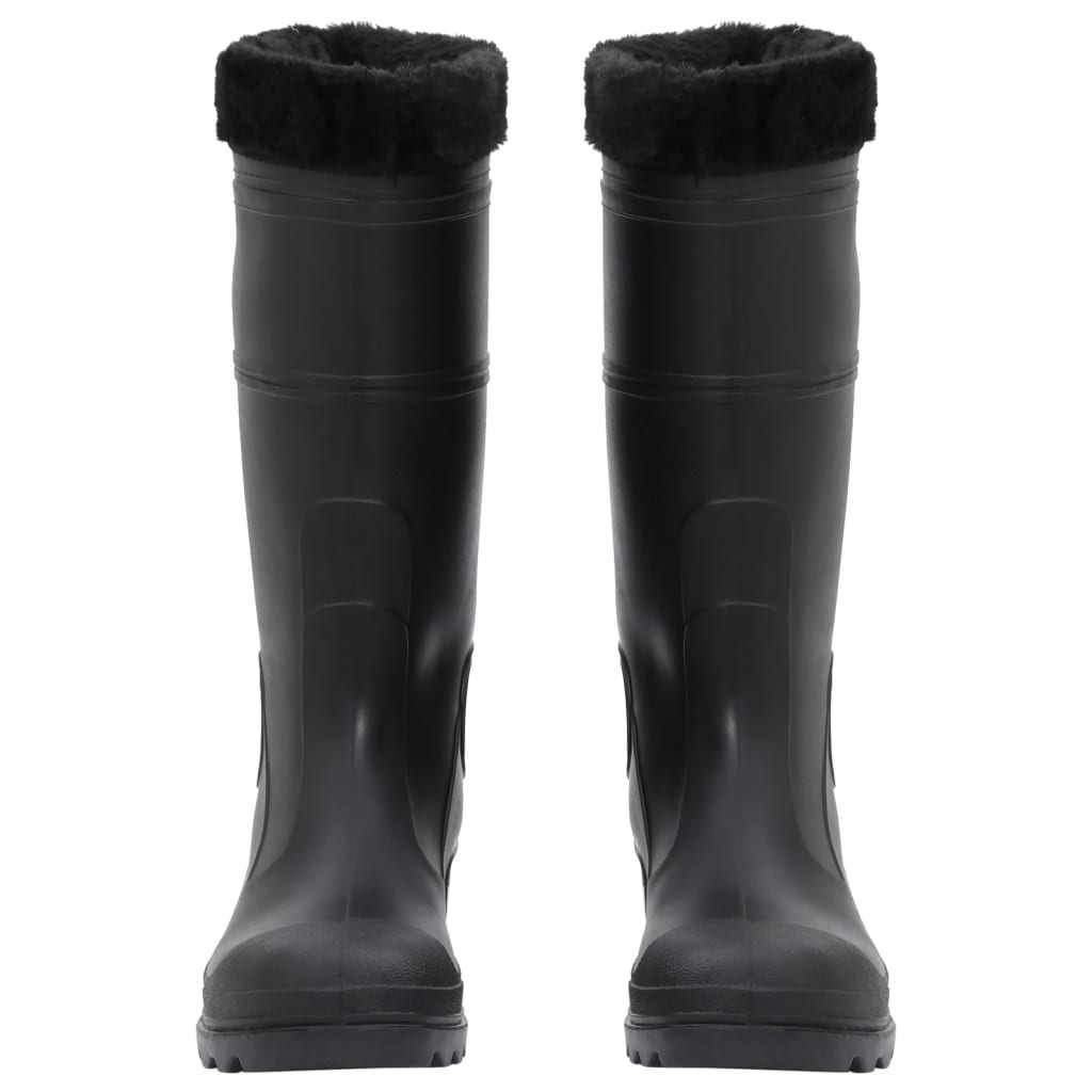 Gummistiefel mit Herausnehmbarem Innenfutter Schwarz Gr. 42 PVC