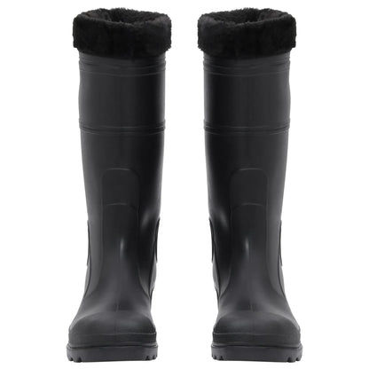 Gummistiefel mit Herausnehmbarem Innenfutter Schwarz Gr. 42 PVC