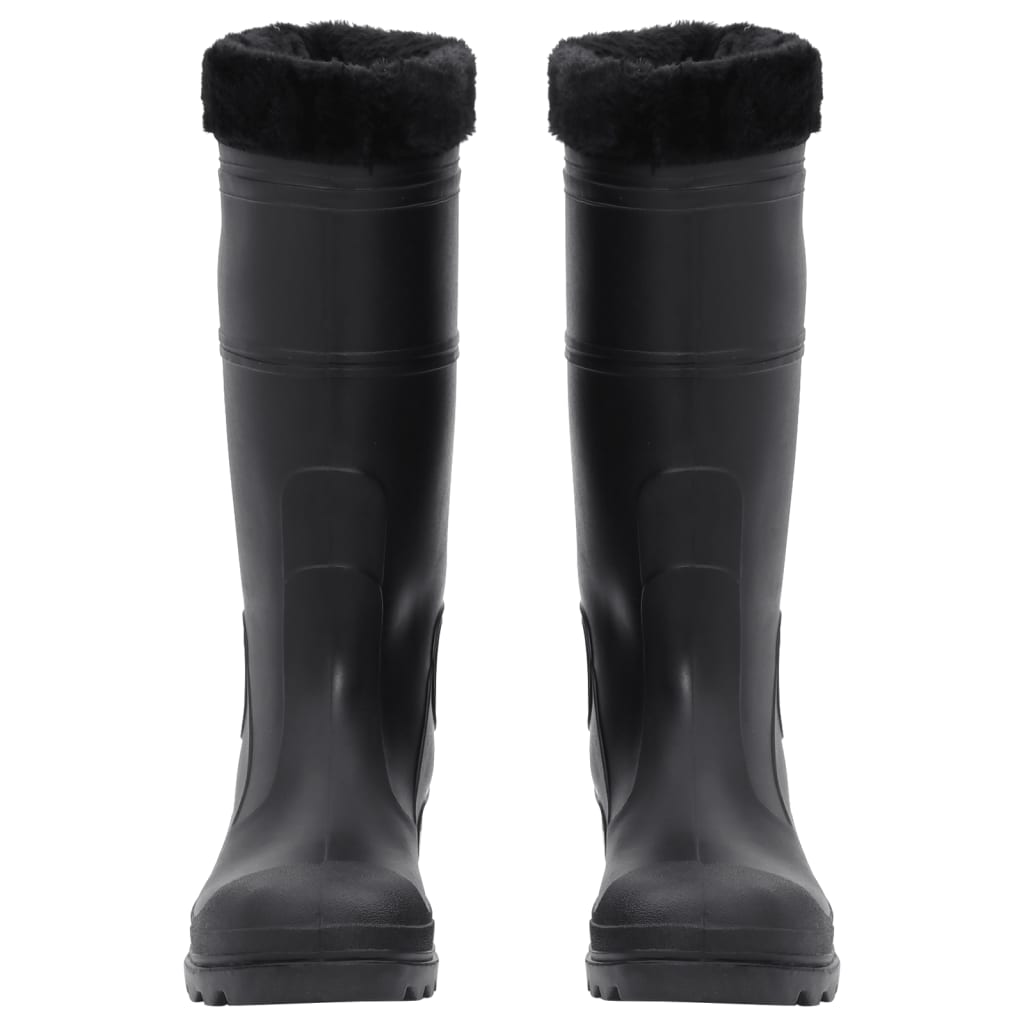 Gummistiefel mit Herausnehmbarem Innenfutter Schwarz Gr. 43 PVC