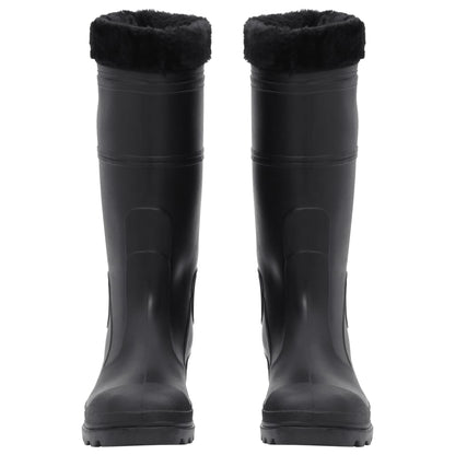 Gummistiefel mit Herausnehmbarem Innenfutter Schwarz Gr. 43 PVC
