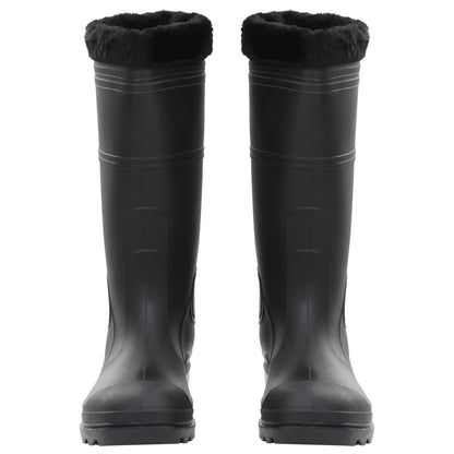 Gummistiefel mit Herausnehmbarem Innenfutter Schwarz Gr. 44 PVC