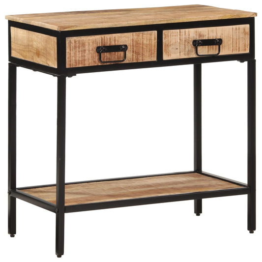 Konsolentisch 70x35x70 cm Raues Massivholz Mango