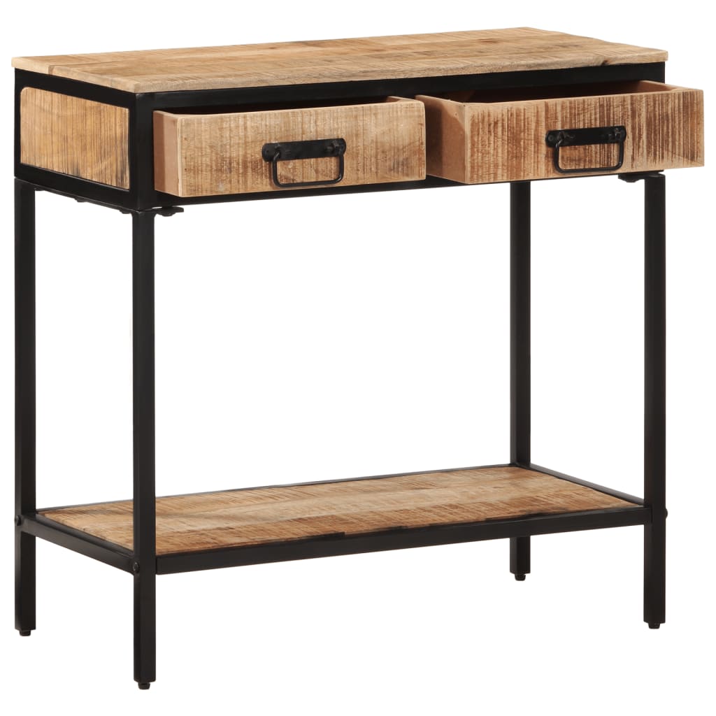 Konsolentisch 70x35x70 cm Raues Massivholz Mango