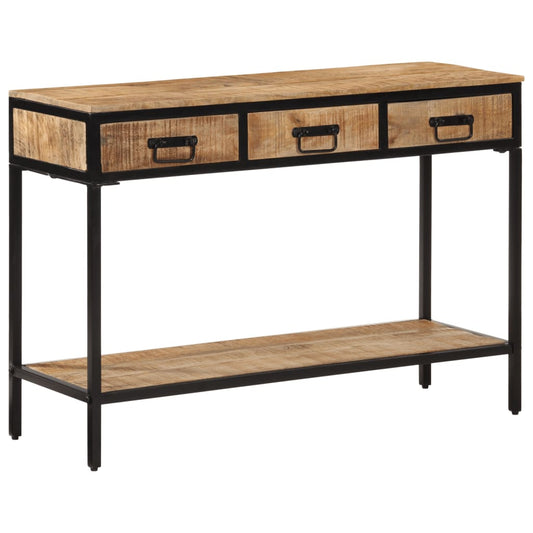 Konsolentisch 100x35x70 cm Raues Massivholz Mango
