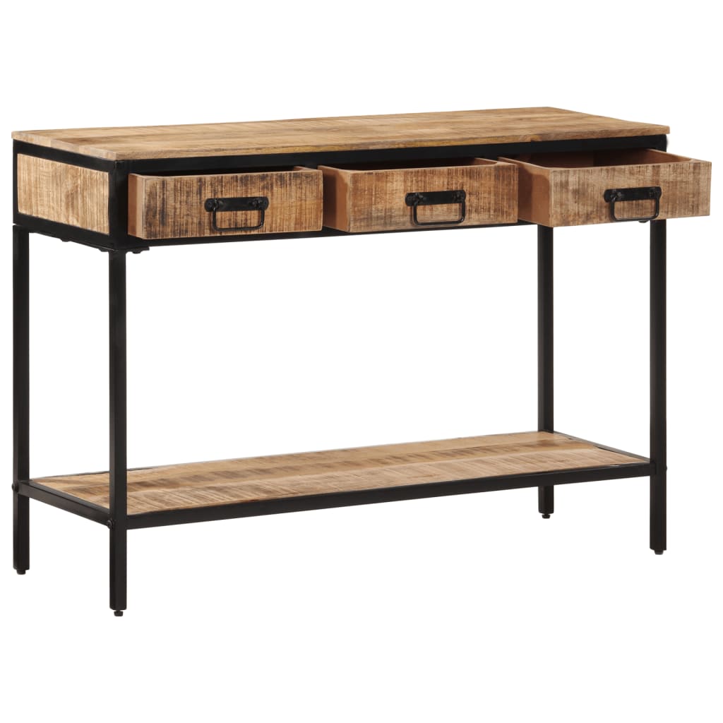 Konsolentisch 100x35x70 cm Raues Massivholz Mango