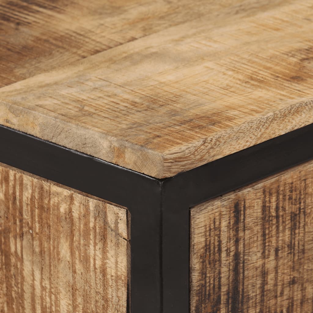 Konsolentisch 100x35x70 cm Raues Massivholz Mango