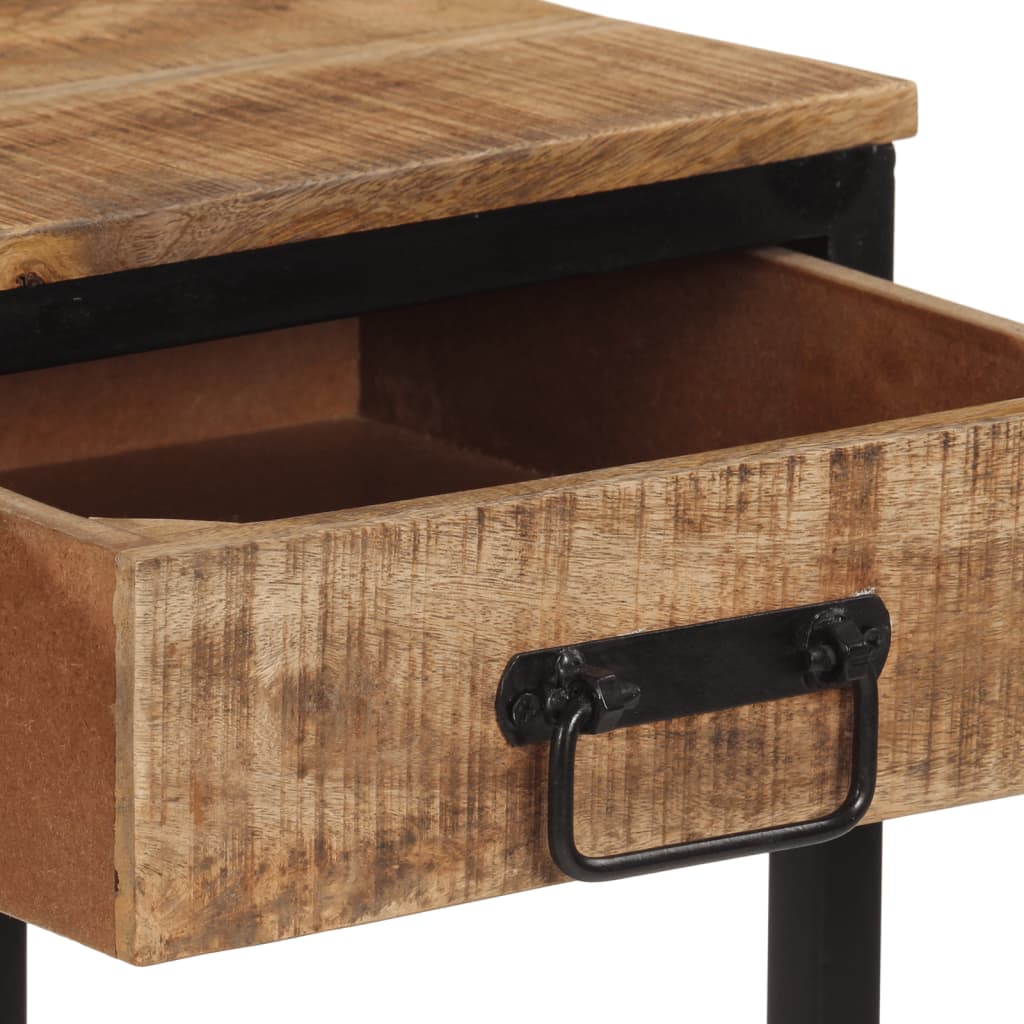 Konsolentisch 100x35x70 cm Raues Massivholz Mango