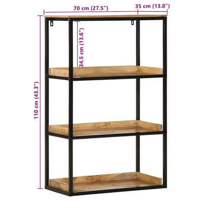 Bücherregal Braun 70 x 35 x 110 cm Massivholz Mango