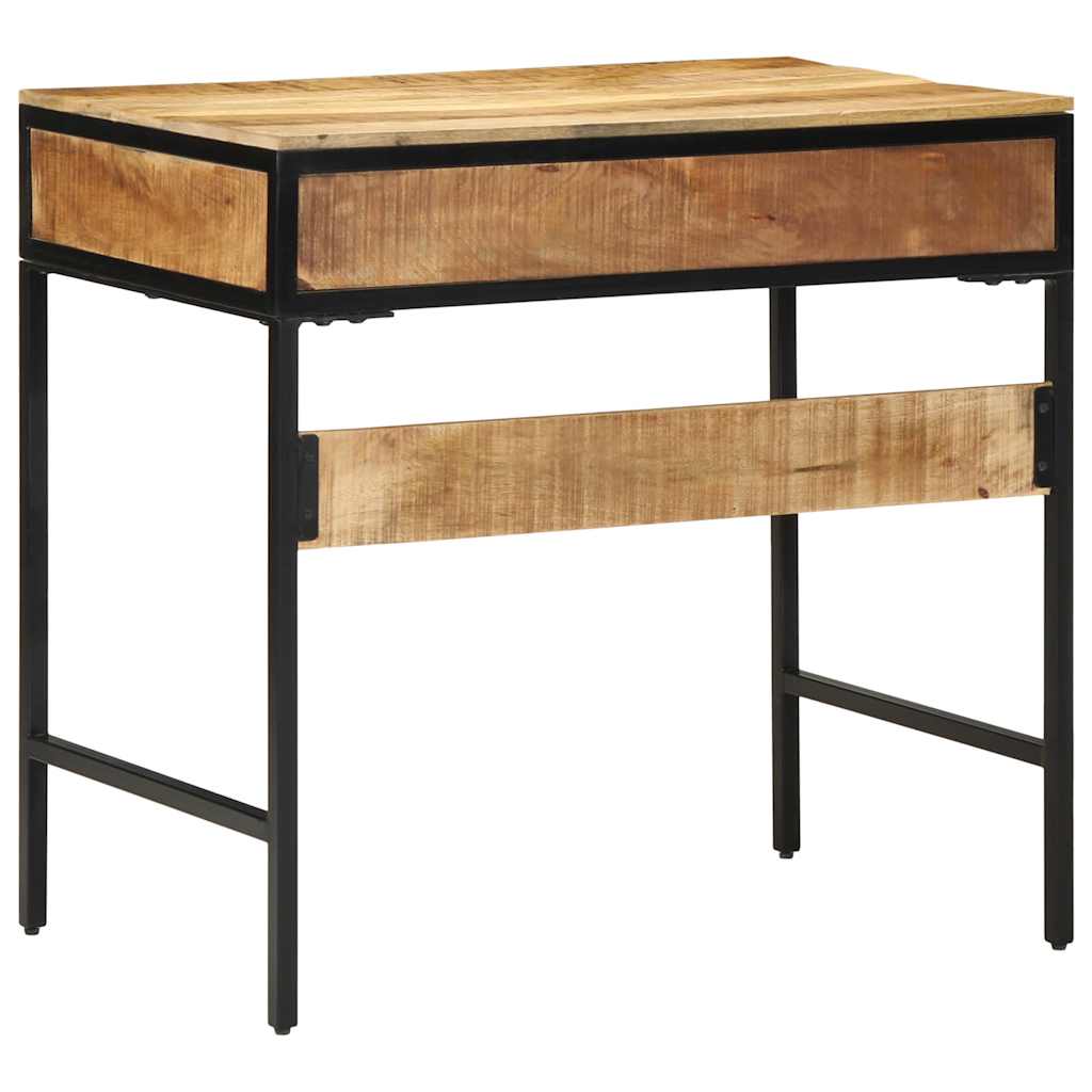 Schreibtisch mit Regal Braun 80 x 50 x 75 cm massives Mangoholz