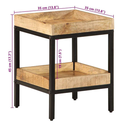 Beistelltisch Braun 35 x 35 x 45 cm massives Mangoholz