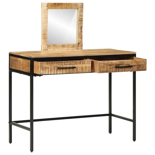 Schminktisch Braun 100 x 40 x 120 cm Massivholz Mango