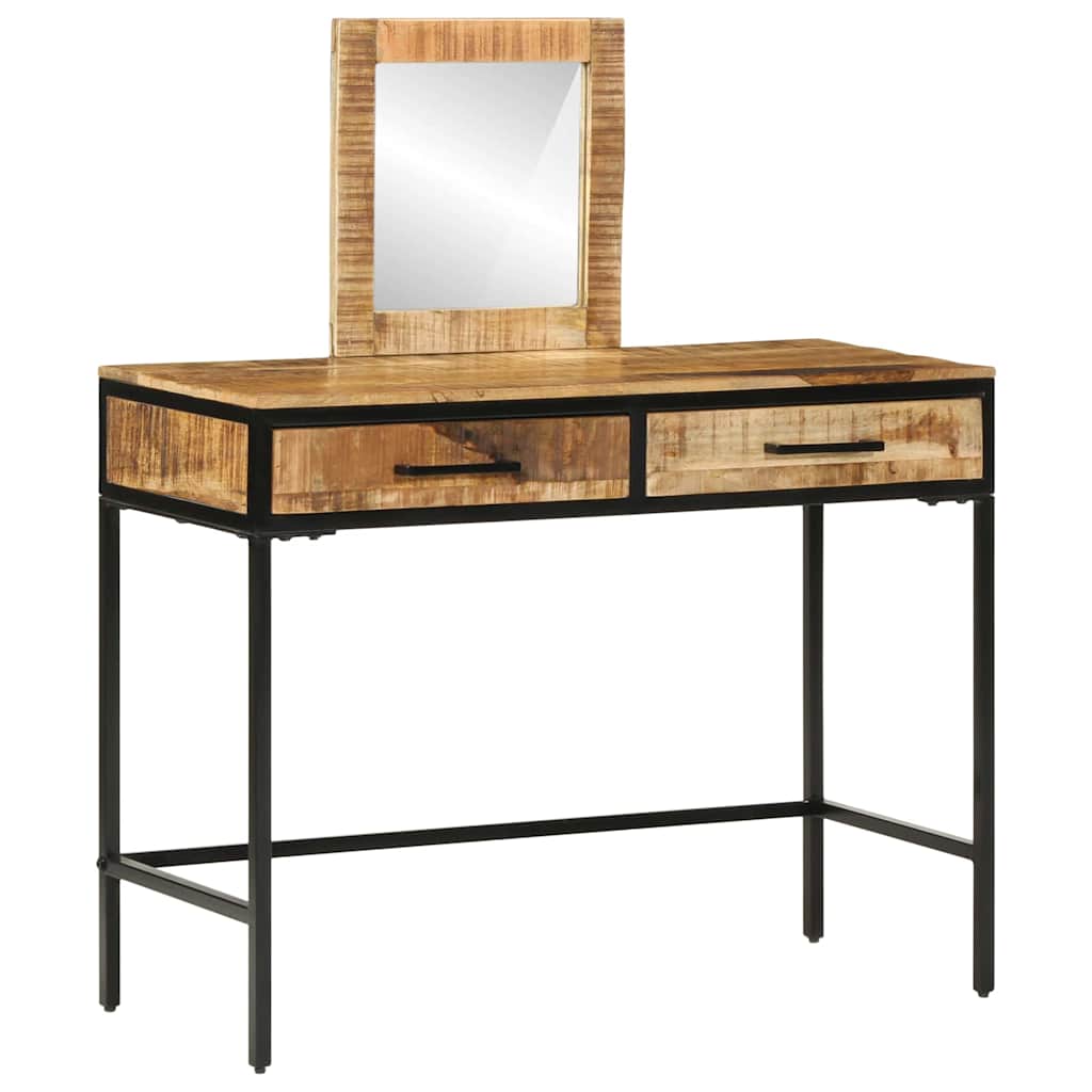 Schminktisch Braun 100 x 40 x 120 cm Massivholz Mango
