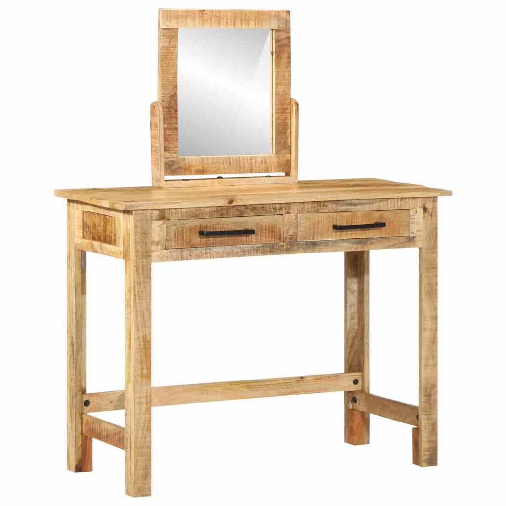 Schminktisch Braun 100 x 40 x 120 cm Massivholz Mango