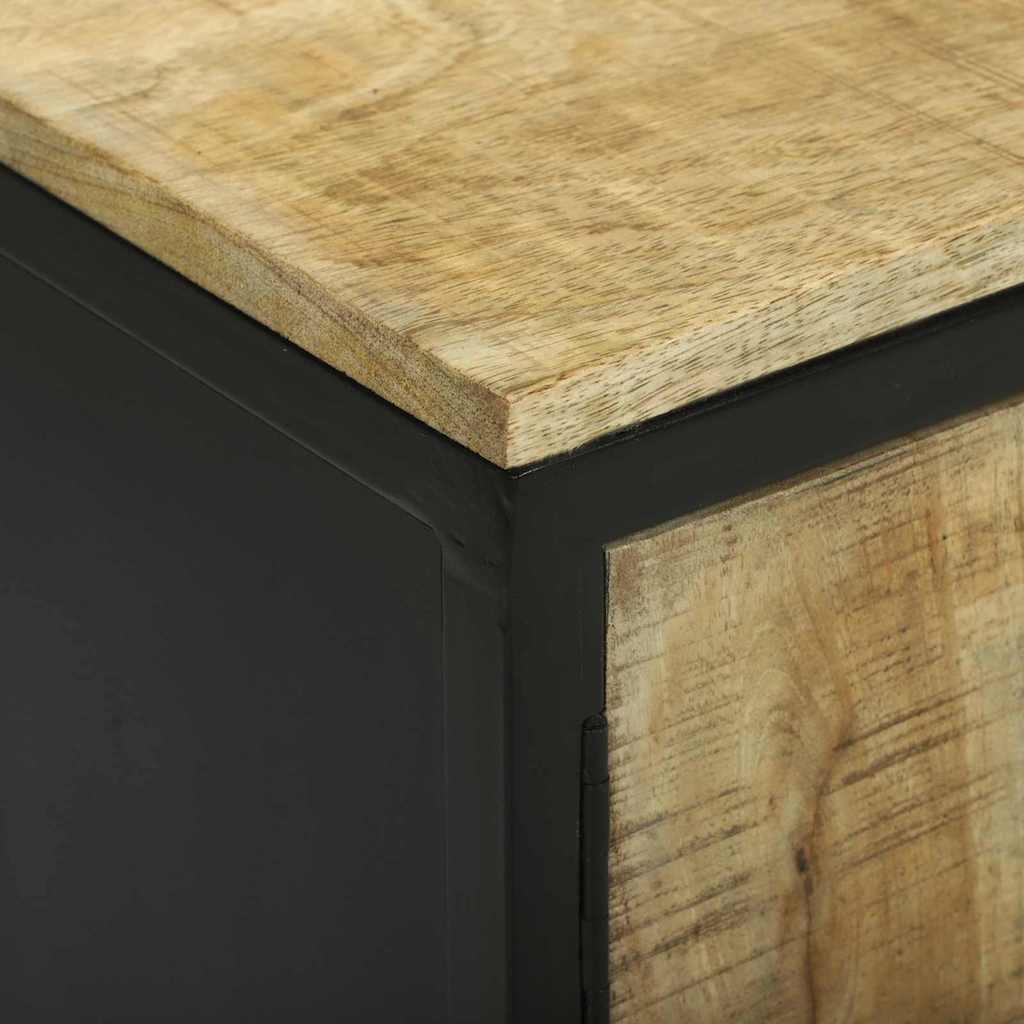 Konsolentisch mit Tür Braun 100 x 35 x 70 cm massives Mangoholz
