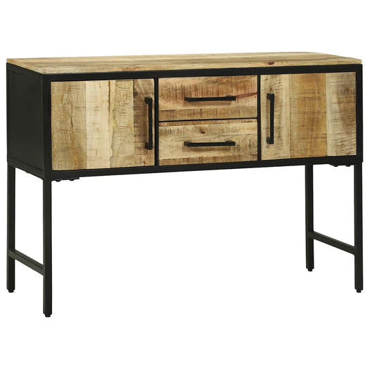 Konsolentisch mit Tür Braun 100 x 35 x 70 cm massives Mangoholz