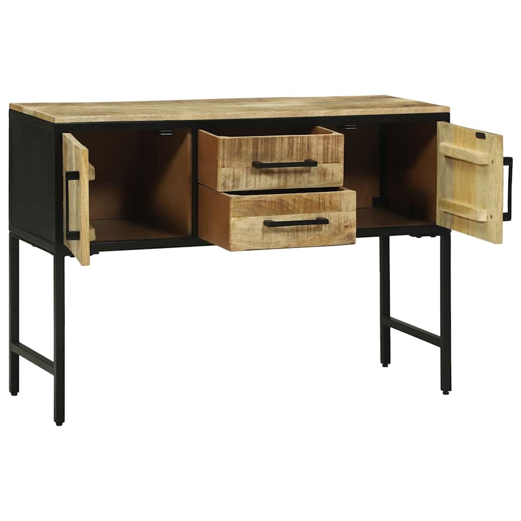 Konsolentisch mit Tür Braun 100 x 35 x 70 cm massives Mangoholz