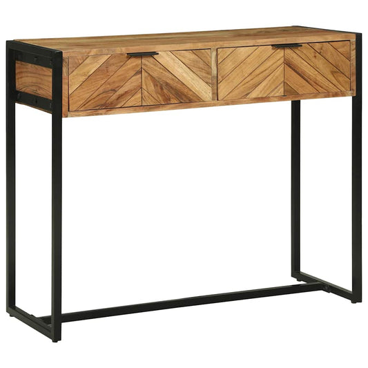 Konsolentisch Braun 90 x 35 x 75 cm massives Mangoholz