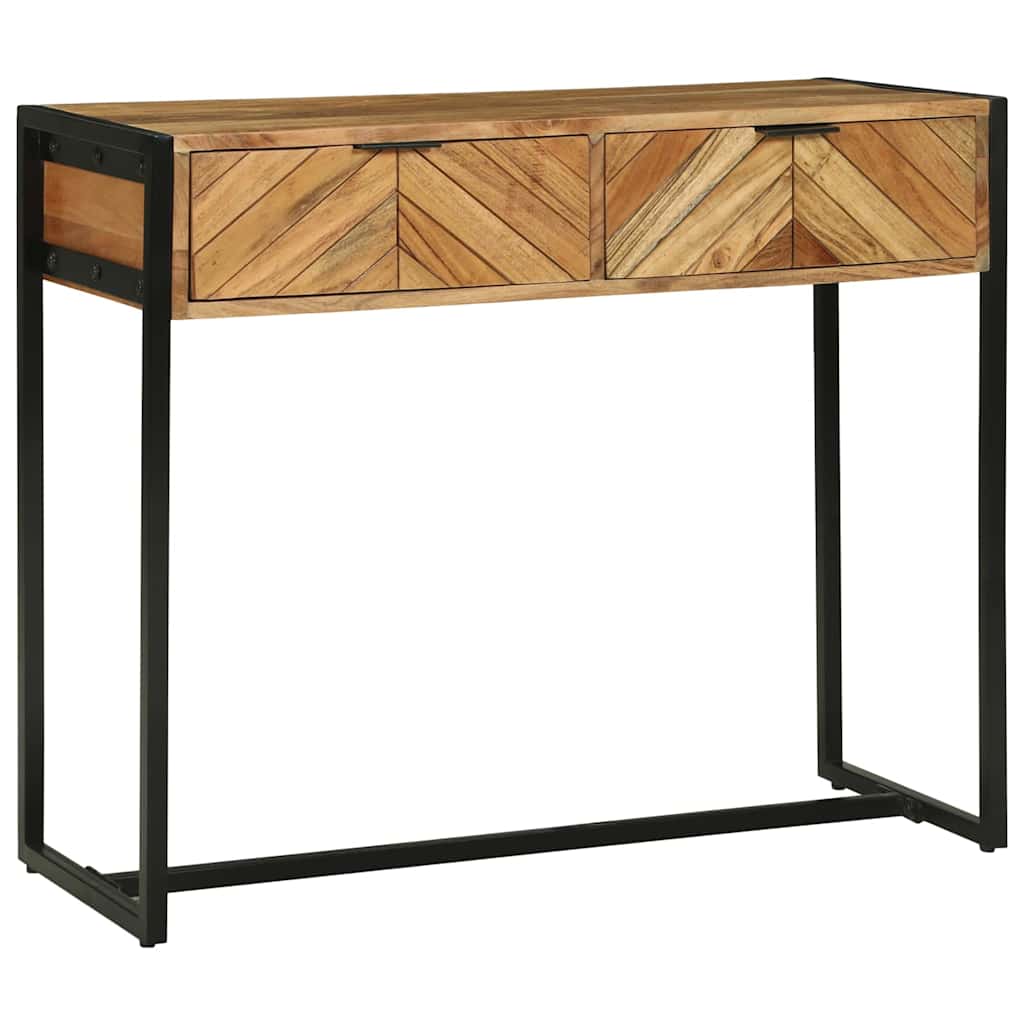 Konsolentisch Braun 90 x 35 x 75 cm massives Mangoholz