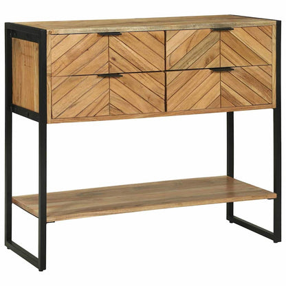 Konsolentisch Braun 90 x 35 x 80 cm massives Mangoholz