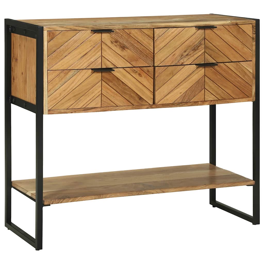 Konsolentisch Braun 90 x 35 x 80 cm massives Mangoholz