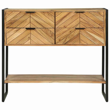 Konsolentisch Braun 90 x 35 x 80 cm massives Mangoholz