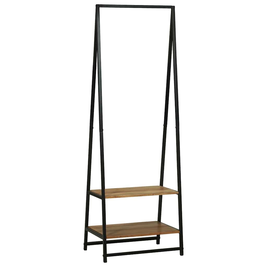 Kleiderständer Schwarz 60 x 45 x 180 cm Massivholz Akazie