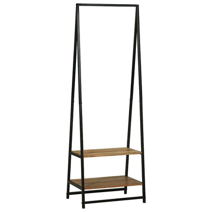 Kleiderständer Schwarz 60 x 45 x 180 cm Massivholz Akazie