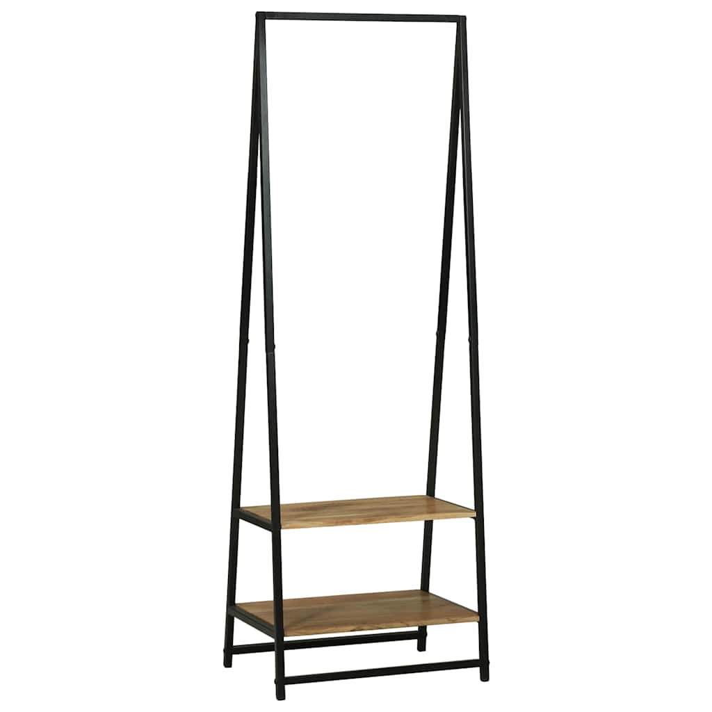 Kleiderständer Schwarz 60 x 45 x 180 cm Massivholz Akazie