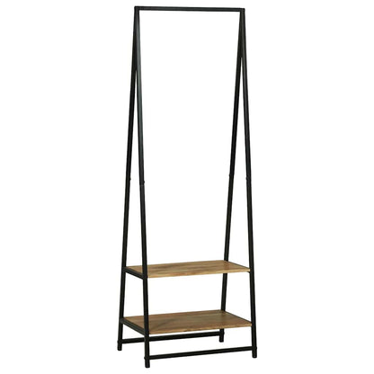 Kleiderständer Schwarz 60 x 45 x 180 cm Massivholz Akazie