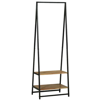 Kleiderständer Schwarz 60 x 45 x 180 cm Massivholz Akazie
