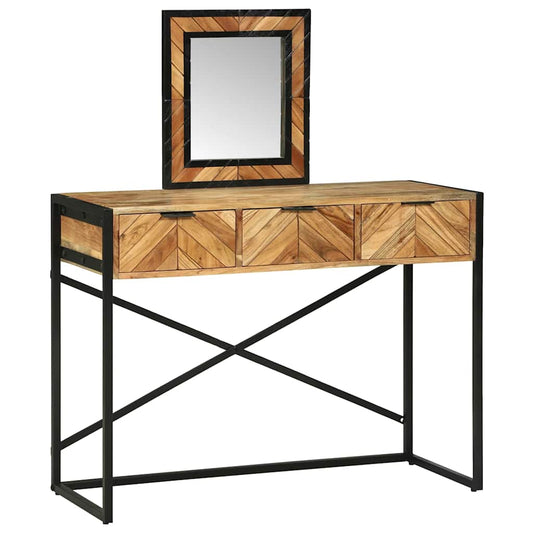 Schminktisch Braun 100 x 40 x 120 cm Massivholz Akazie