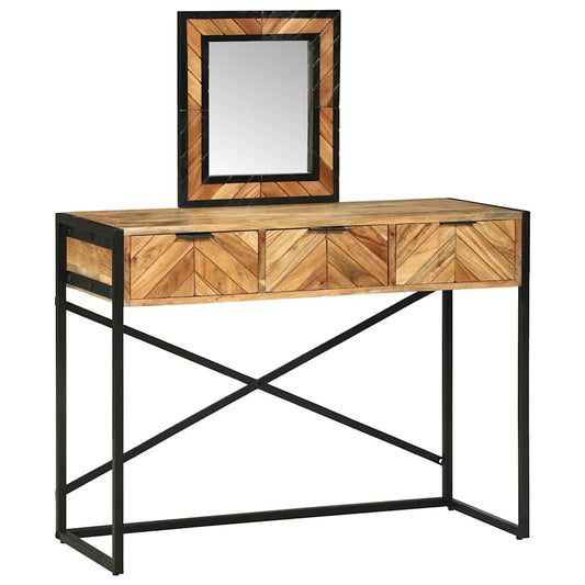 Schminktisch Braun 100 x 40 x 120 cm Massivholz Akazie