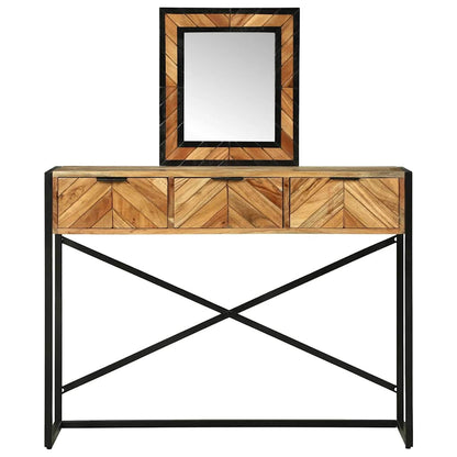 Schminktisch Braun 100 x 40 x 120 cm Massivholz Akazie