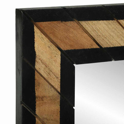 Spiegel Schwarz und Braun 50 x 2 x 50 cm Massivholz Akazie