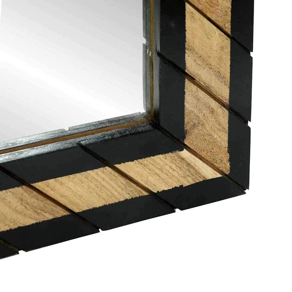 Spiegel Schwarz und Braun 50 x 2 x 50 cm Massivholz Akazie