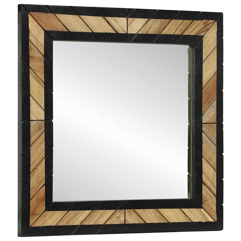 Spiegel Schwarz und Braun 50 x 2 x 50 cm Massivholz Akazie