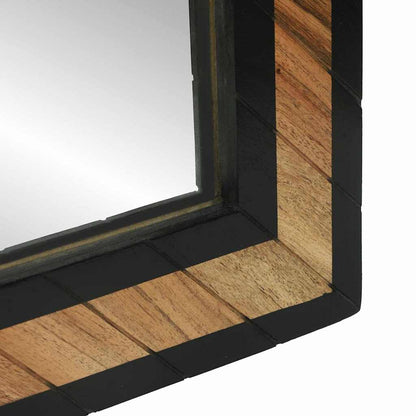 Spiegel Schwarz und Braun 70 x 2 x 70 cm Massivholz Akazie