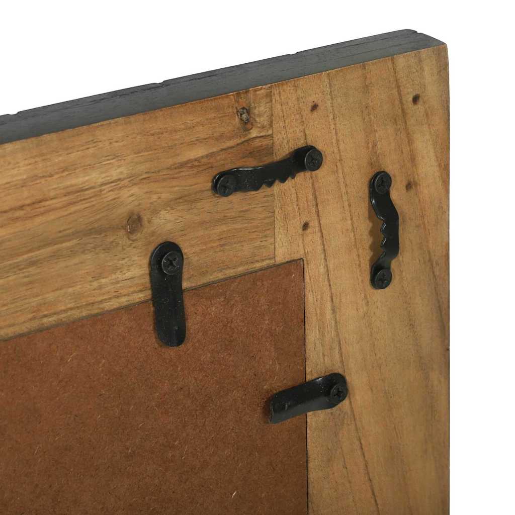 Spiegel Schwarz und Braun 70 x 2 x 70 cm Massivholz Akazie